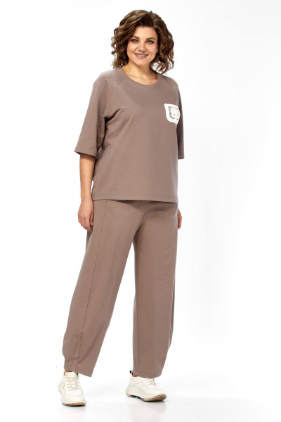 Брюки, майка Диомант 2156 капучино - фото 1