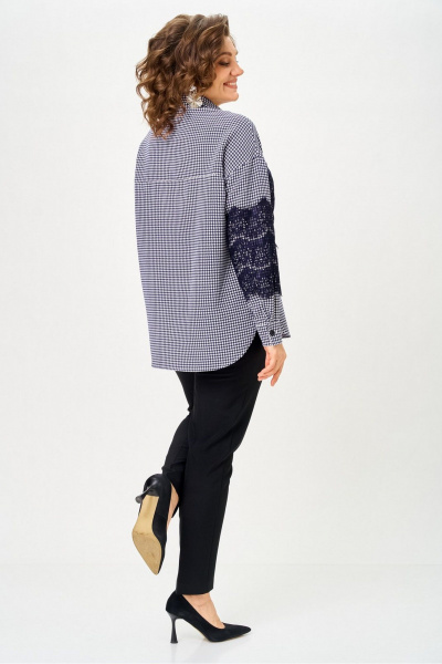 Рубашка Svetlana-Style 5032 синий+узор - фото 7