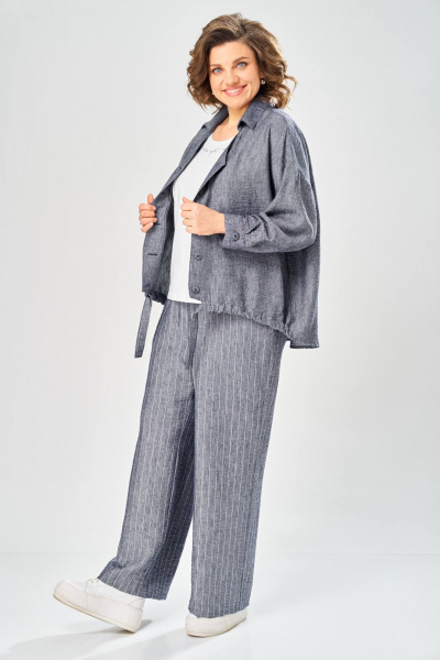 Брюки, кардиган, майка Диомант 2166 джинс - фото 7