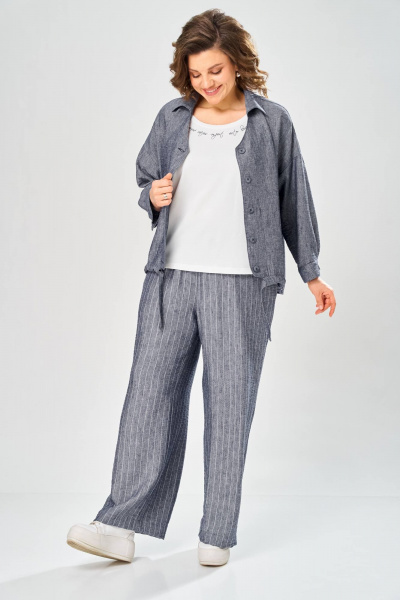 Брюки, кардиган, майка Диомант 2166 джинс - фото 6