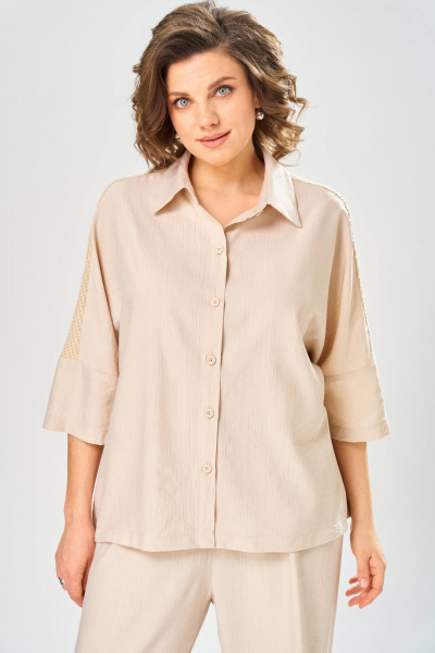 Брюки, рубашка Диомант 2159 крем - фото 3