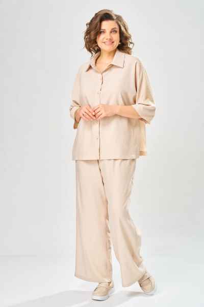 Брюки, рубашка Диомант 2159 крем - фото 1