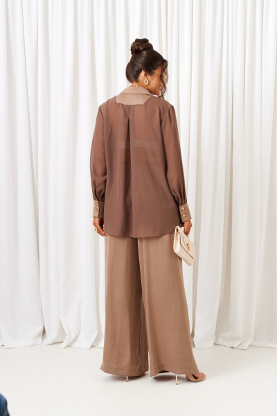 Брюки, рубашка Beautiful&Free 6428 какао - фото 8