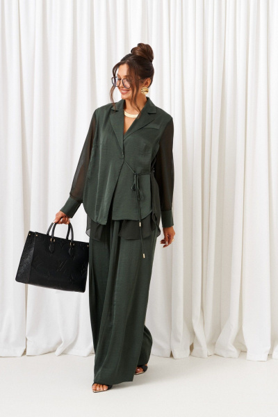 Брюки, рубашка Beautiful&Free 6428 шалфей - фото 3