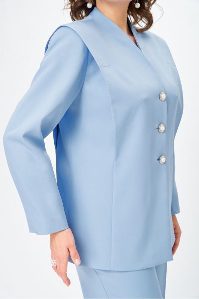 Брюки, жакет Vilena 1138 голубой - фото 13