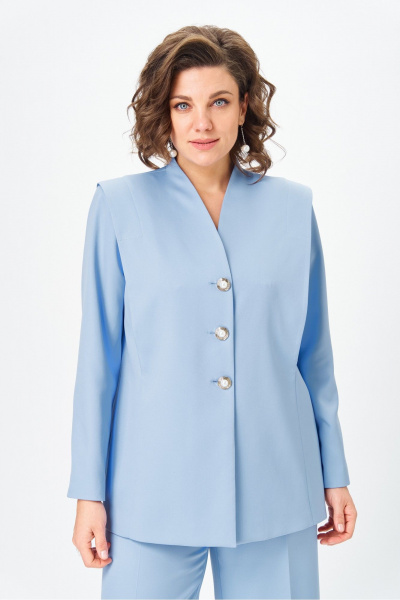 Брюки, жакет Vilena 1138 голубой - фото 10