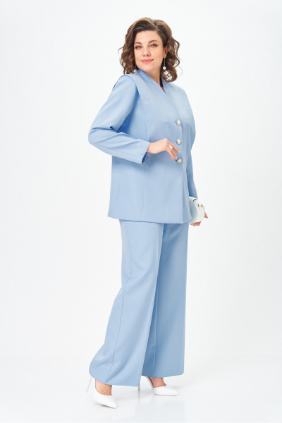 Брюки, жакет Vilena 1138 голубой - фото 8