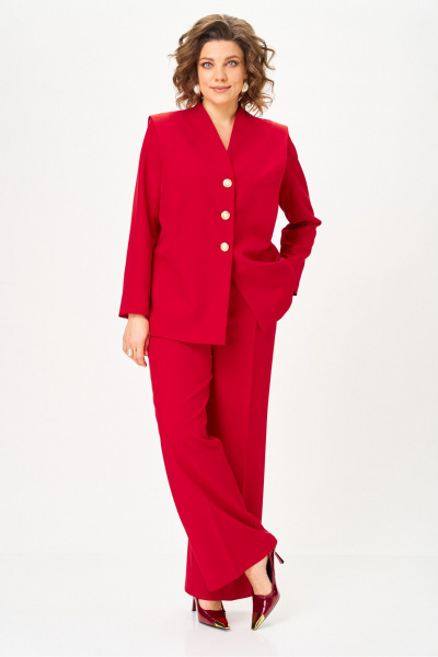 Брюки, жакет Vilena 1138 красный - фото 14