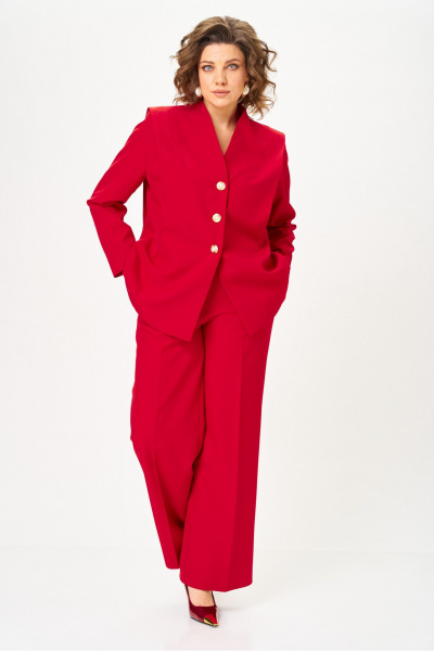 Брюки, жакет Vilena 1138 красный - фото 13