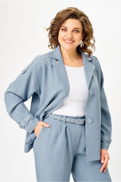 Брюки, жакет Vilena 1150 джинс - фото 8