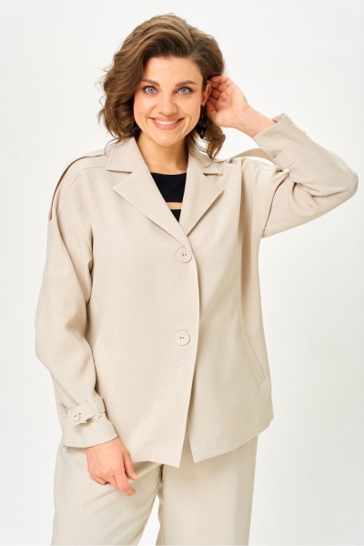 Брюки, жакет Vilena 1150 бежевый - фото 15