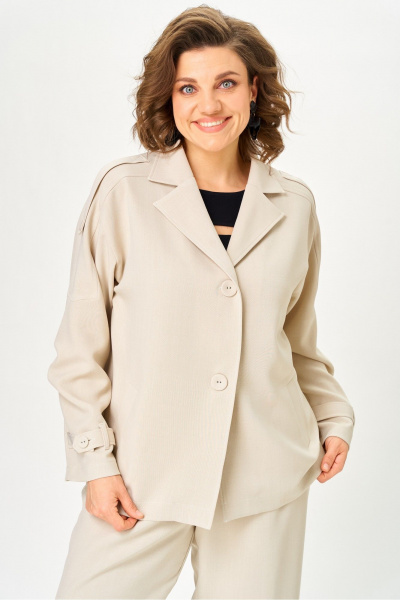 Брюки, жакет Vilena 1150 бежевый - фото 13