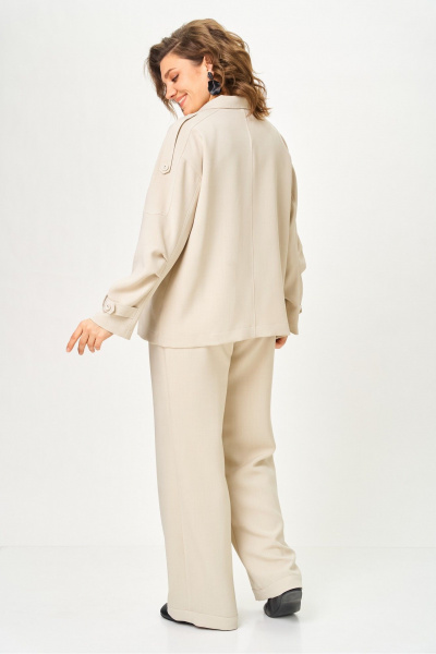 Брюки, жакет Vilena 1150 бежевый - фото 4