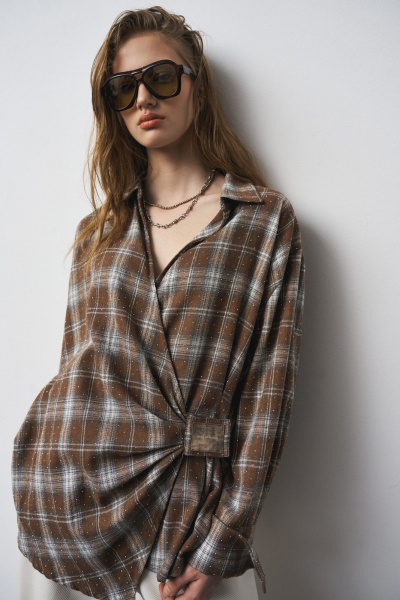 Рубашка MilMil 1290 коричневый - фото 4