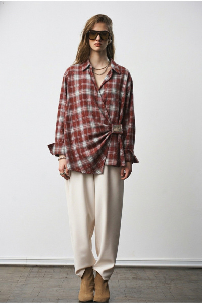 Рубашка MilMil 1291 бордовый - фото 1