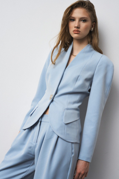 Брюки, жакет MilMil 1297 голубой - фото 4