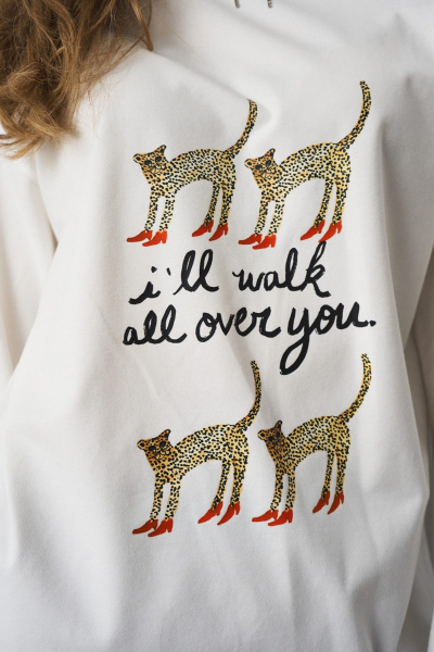 Лонгслив MilMil 1305 молоко принт - фото 3