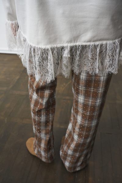 Брюки MilMil 1306 принт клетка - фото 3