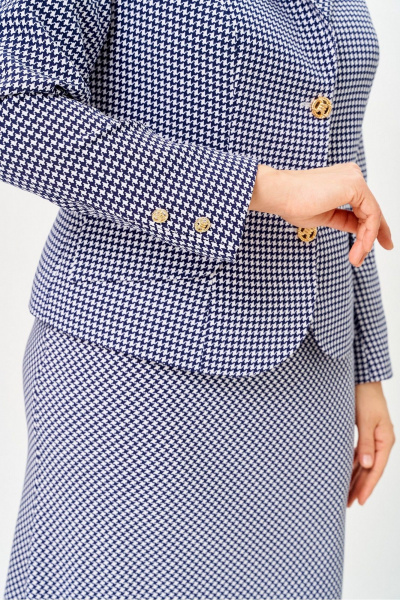 Жакет, юбка Svetlana-Style 2331 синий_узор - фото 6