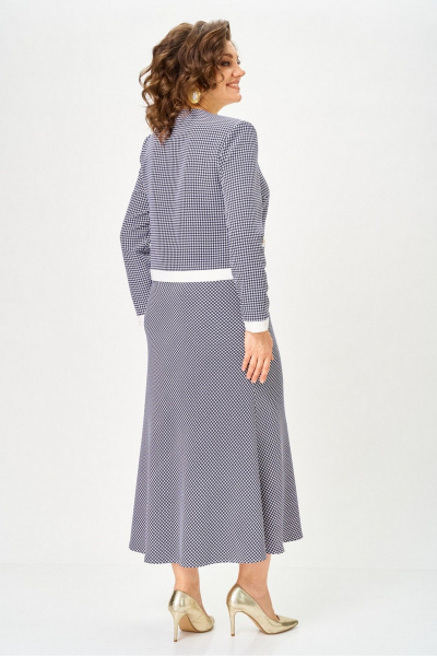 Жакет, юбка Svetlana-Style 2332 синий_узор+белый - фото 2