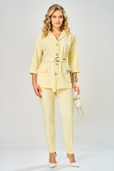 Брюки, жакет Твой имидж 2379 лимонный - фото 4