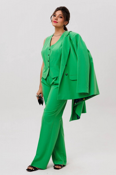 Брюки, жакет, жилет Anelli 1642 ирландский_зеленый - фото 8