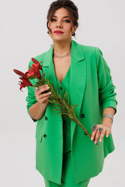 Брюки, жакет, жилет Anelli 1642 ирландский_зеленый - фото 7