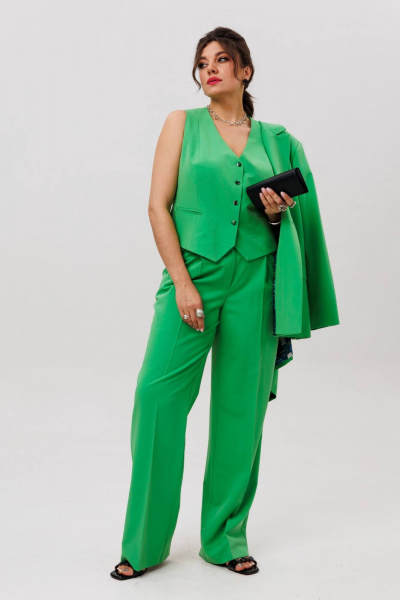Брюки, жакет, жилет Anelli 1642 ирландский_зеленый - фото 1