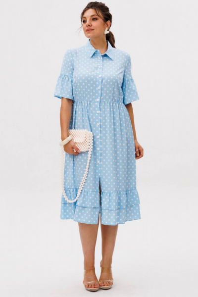 Платье Anelli 1555 небесный-цвет - фото 8