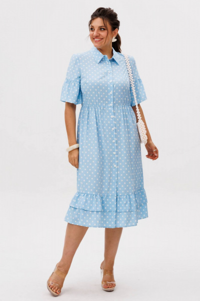 Платье Anelli 1555 небесный-цвет - фото 7