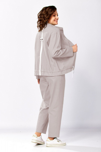 Брюки, бомбер, топ Милора-стиль 1444 бежевый - фото 3