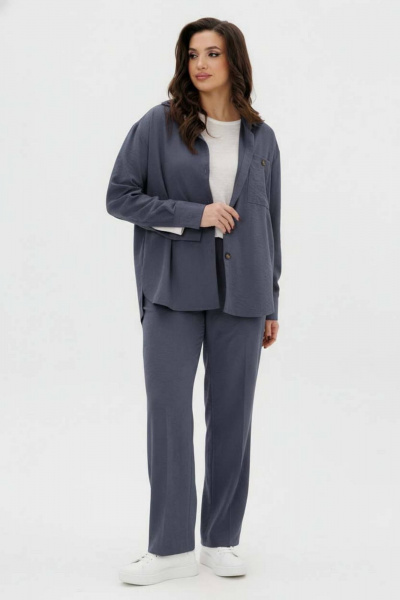 Брюки, рубашка Fantazia Mod 5076 черничный - фото 2