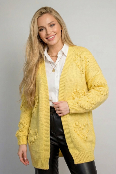 Кардиган Belange 3021 желтый - фото 3