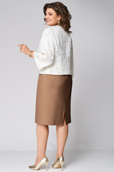 Жакет, платье Мишель стиль 1290 молочно-бежевый - фото 8