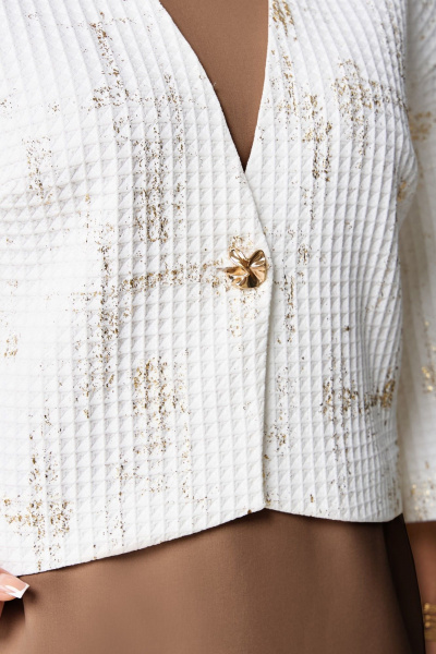 Жакет, платье Мишель стиль 1290 молочно-бежевый - фото 7