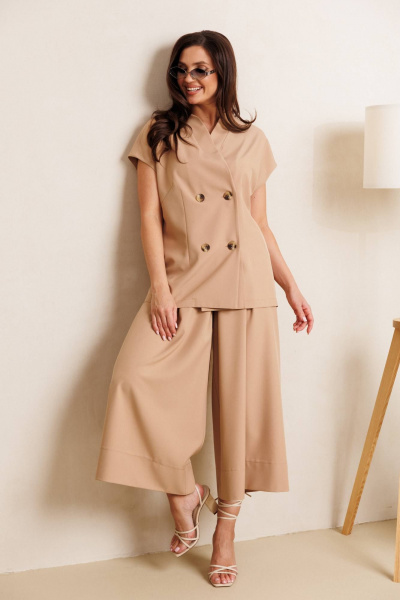 Брюки, жилет Anastasia 1330 бежевый - фото 2