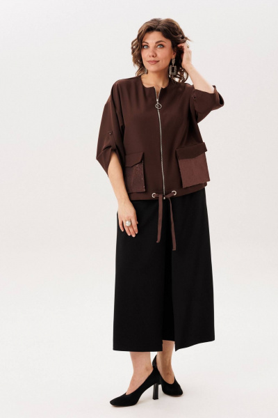 Жакет Anelli 1788 мокко_сияние - фото 7