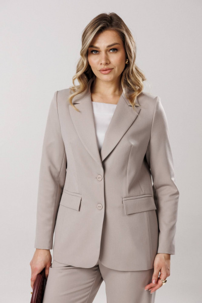 Брюки, жакет Ларс Стиль 1197 серый - фото 6