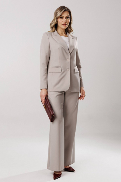 Брюки, жакет Ларс Стиль 1197 серый - фото 4