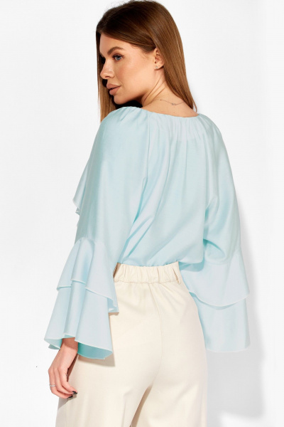 Блуза Laikony L-414 голубой - фото 5