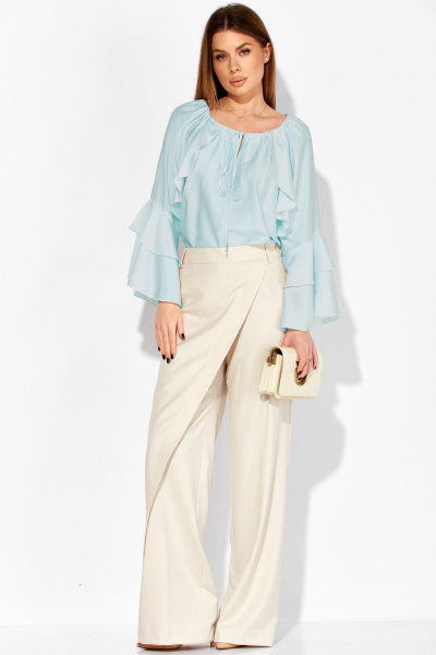 Блуза Laikony L-414 голубой - фото 2