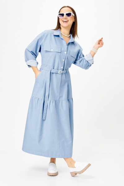 Платье TVIN 7003 голубой - фото 8