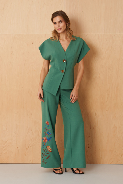 Брюки, жакет Панда 123120 зеленый - фото 3