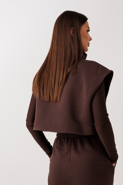 Брюки, жакет, лонгслив V&N Fashion 1130 коричневый - фото 8