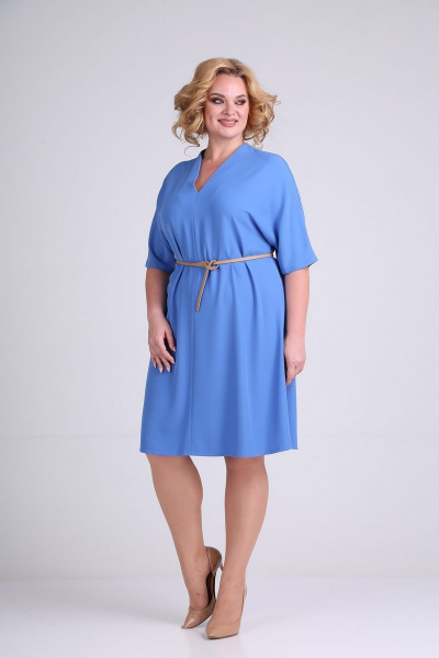 Платье Диомант 1691 голубой - фото 2