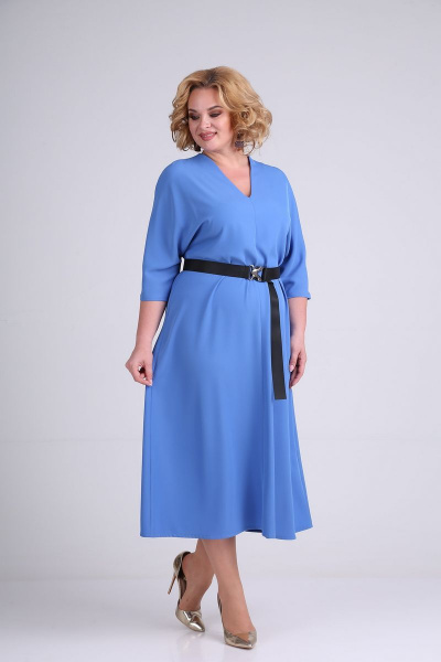 Платье Диомант 1694 голубой - фото 2