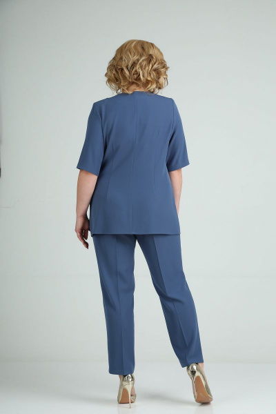 Блуза, брюки Диомант 1695 синий - фото 4