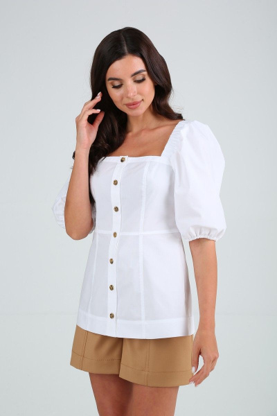 Блуза SandyNa 13988 белый - фото 3