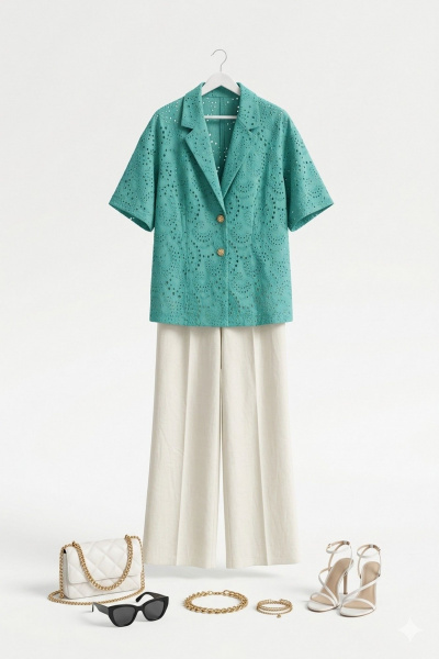 Жакет Vittoria Queen 28763ж бирюзовый - фото 9