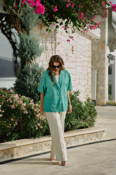 Жакет Vittoria Queen 28763ж бирюзовый - фото 4